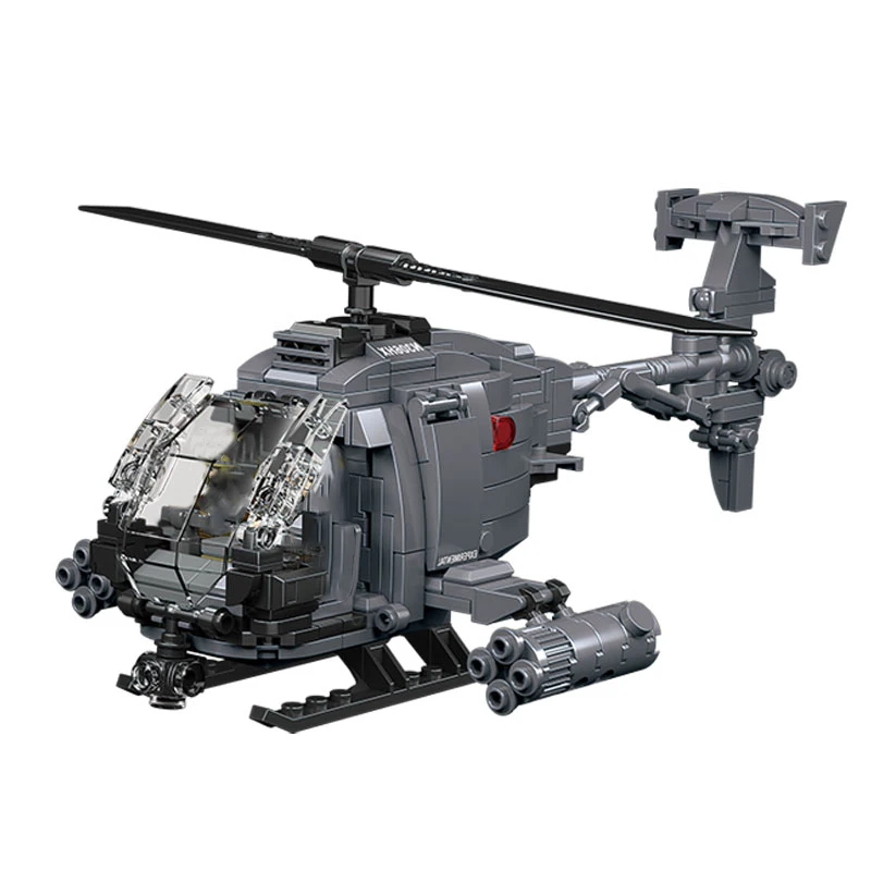Hand Plane Block - Modelo de Helicóptero Militar AH-6i para