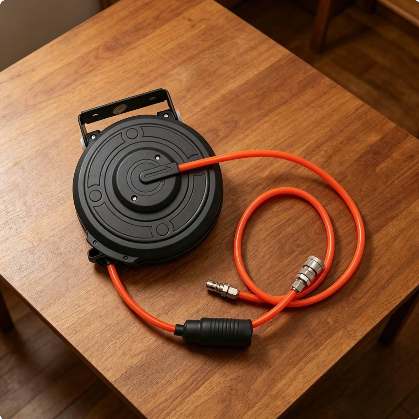 Carrete retráctil para manguer - Tools For Garage Workshop reseña y precio